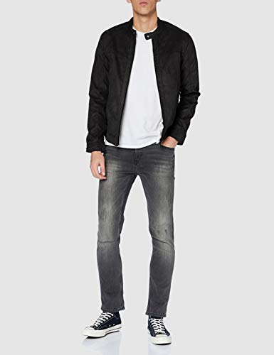 Jack & Jones Jjewarner Noos Chaqueta de Cuero sinttico, Negro, L para Hombre