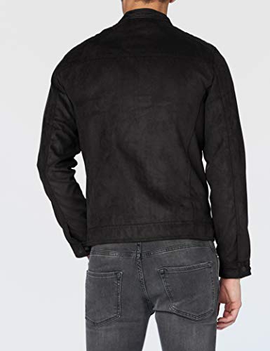 Jack & Jones Jjewarner Noos Chaqueta de Cuero sinttico, Negro, L para Hombre