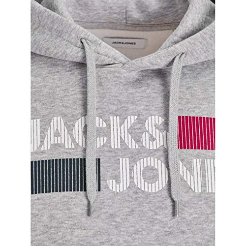 JACK & JONES PLUS JJECORP Logo Sweat Hood Noos PS Sudadera, Gris Claro, 3XL Grandes para Hombre