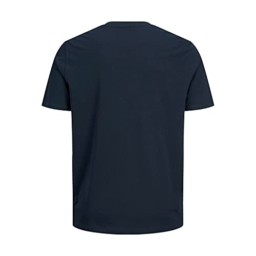 Jack & Jones Plus Jjelogo 2 Col Noos PS-Camiseta de Manga Corta con Cuello Redondo, Navy Blazer, 6XL para Hombre