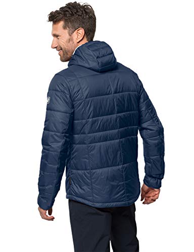 Jack Wolfskin Argon Hoody M - Chaqueta de protección contra la intemperie, Hombre, Chaqueta de protección contra la intemperie., 1204871-1024002, azul oscuro, small