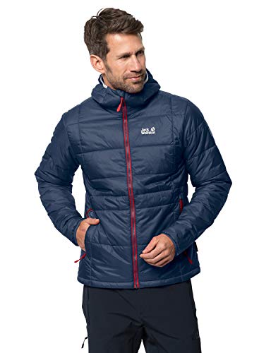 Jack Wolfskin Argon Hoody M - Chaqueta de protección contra la intemperie, Hombre, Chaqueta de protección contra la intemperie., 1204871-1024002, azul oscuro, small