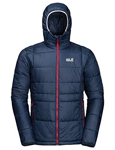 Jack Wolfskin Argon Hoody M - Chaqueta de protección contra la intemperie, Hombre, Chaqueta de protección contra la intemperie., 1204871-1024002, azul oscuro, small