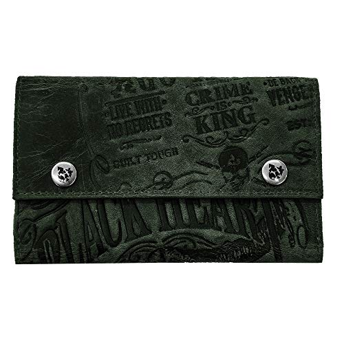 Jack's Inn 54 Brandy Biker Cartera horizontal con cadena, verde