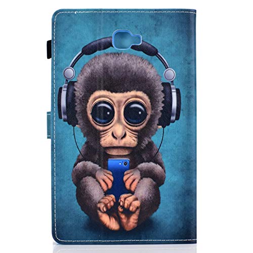 Jajacase Funda Folio Samsung Galaxy Tab A 10.1 2016 SM-T580/T585-Slim Carcasa Cuero PU Silicona y Multiángulo y Soporte Case Cover Protector-Mono Musical