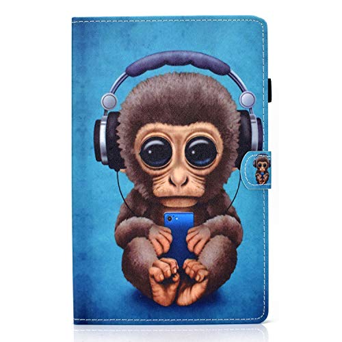 Jajacase Funda para Huawei Enjoy Tablet 2 / MatePad T10 T10S 2020 (10.1") Tableta Cubierta - Libro Wallet Case Flip Cover Estuche Protector Carcasa con Soporte,Cuero PU Silicona,Mono Musical