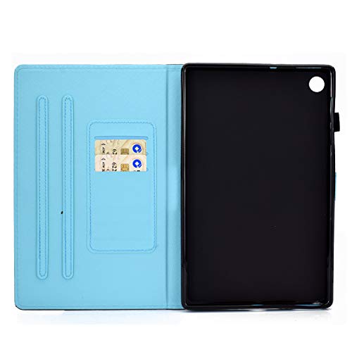 Jajacase Funda para Huawei Enjoy Tablet 2 / MatePad T10 T10S 2020 (10.1") Tableta Cubierta - Libro Wallet Case Flip Cover Estuche Protector Carcasa con Soporte,Cuero PU Silicona,Mono Musical