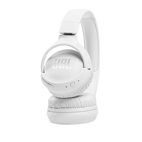 JBL TUNE 510BT – Auriculares inalámbricos on-ear con tecnología Bluetooth, ligeros, cómodos y plegables, hasta 40h de batería, Siri y Asistente de Google, con conexión multipunto, blanco