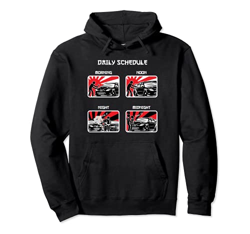 JDM Daily Schedule - Japanese Domestic Market Racing Car Sudadera con Capucha