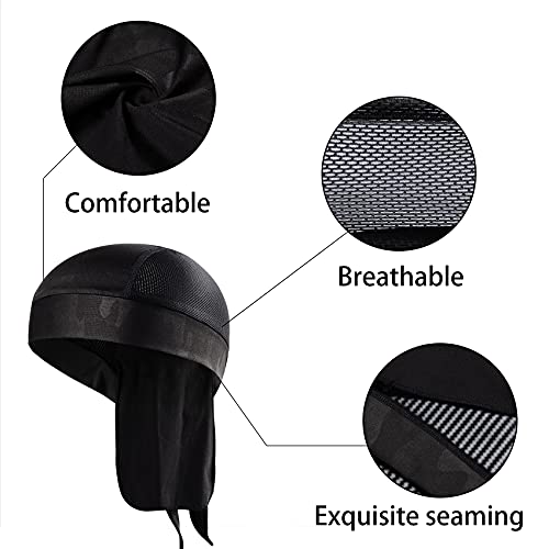 JeoPoom Unisex Secado Rápido Absorbente de Humedad Bandana Headwear, Ajustable Respirable Envoltura de la Cabeza Bufanda, Protección UV Sombrero Rápida Pañuelo Seco Deportes Casquillo