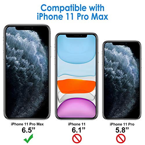 JETech Funda Compatible iPhone 11 Pro MAX (2019) 6,5", Carcasa Anti-Choques y Anti- Arañazos (Transparente)