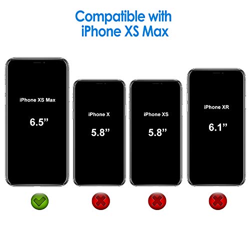 JETech Funda Compatible iPhone XS MAX 6,5", Carcasa Absorción de Impacto (Transparente)