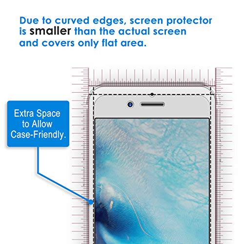 JETech Protector de Pantalla Compatible con iPhone 6s Plus iPhone 6 Plus, Cristal Vidrio Templado, 2 Unidades