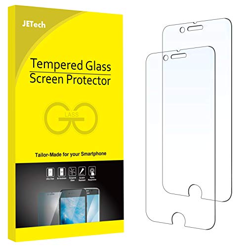 JETech Protector de Pantalla Compatible con iPhone 6s Plus iPhone 6 Plus, Cristal Vidrio Templado, 2 Unidades