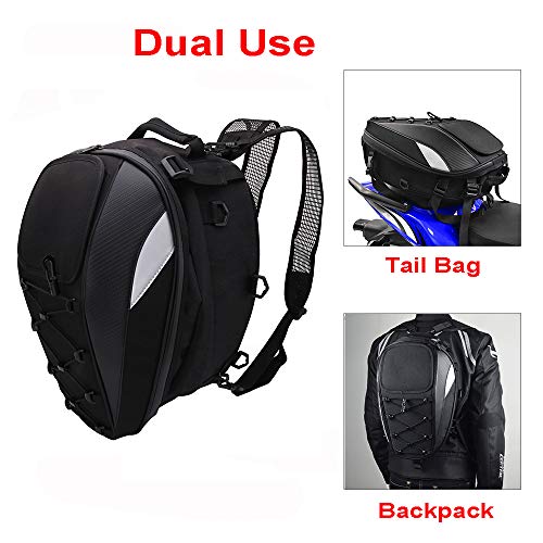 JFG RACING - Bolsa de equipaje impermeable para motocicleta, bolsa para asiento, sillín, multifuncional, para moto, mochila, estilo deportivo