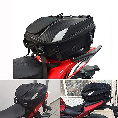 JFG RACING - Bolsa de equipaje impermeable para motocicleta, bolsa para asiento, sillín, multifuncional, para moto, mochila, estilo deportivo