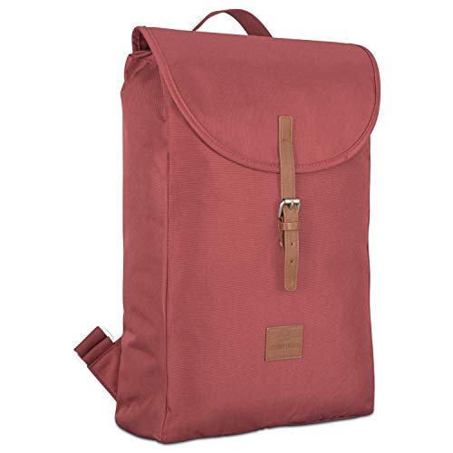 Johnny Urban Mochila en Rojo Oscuro para Hombre y Mujer Liam de PET Reciclado - Morral Cotidiano Unisex de 13 Litros - Hidrófuga con Bolso de Portátil