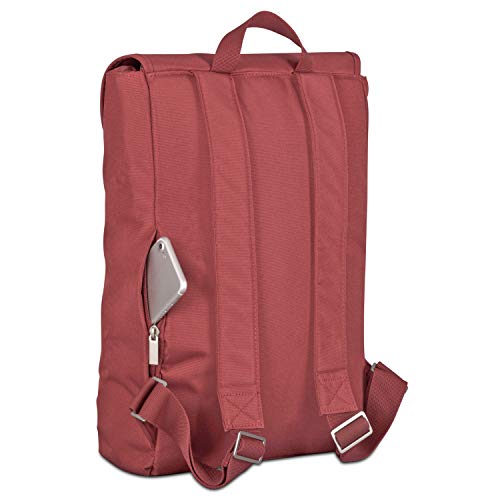 Johnny Urban Mochila en Rojo Oscuro para Hombre y Mujer Liam de PET Reciclado - Morral Cotidiano Unisex de 13 Litros - Hidrófuga con Bolso de Portátil