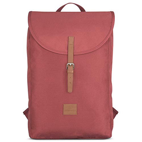 Johnny Urban Mochila en Rojo Oscuro para Hombre y Mujer Liam de PET Reciclado - Morral Cotidiano Unisex de 13 Litros - Hidrófuga con Bolso de Portátil