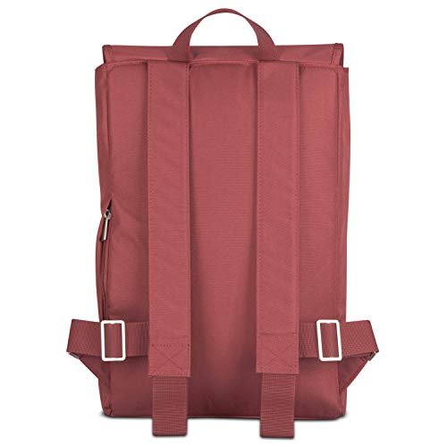 Johnny Urban Mochila en Rojo Oscuro para Hombre y Mujer Liam de PET Reciclado - Morral Cotidiano Unisex de 13 Litros - Hidrófuga con Bolso de Portátil