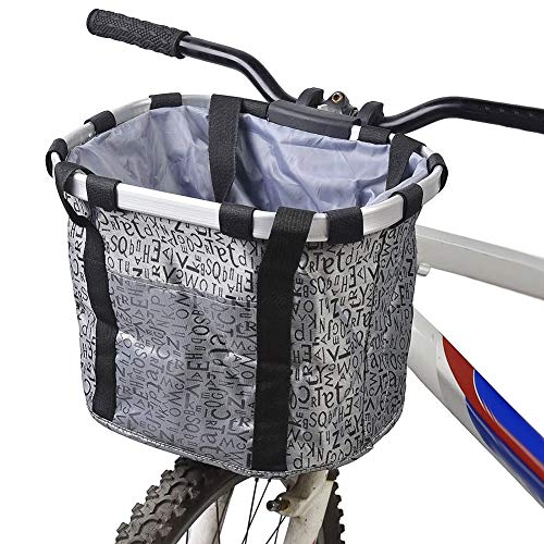 jojobnj Cesta para Bicicleta,Canasta de Bicicleta Plegable,Desmontable Cesta de Manillar de Bicicleta,Impermeable Cesta Delantera de Bicicleta para Porta Mascotas, Camping al Aire Libre, Picnic