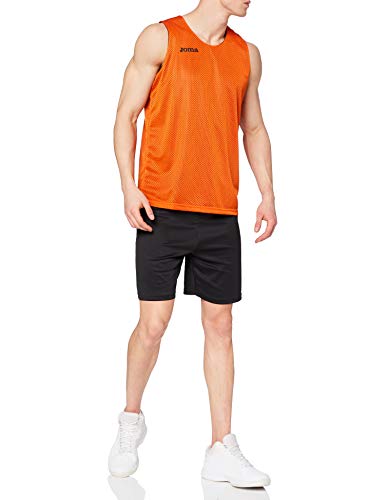 Joma Aro Basketball Reversibil Camiseta, Hombres, Naranja-Negro, XL