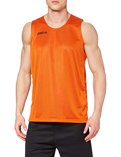 Joma Aro Basketball Reversibil Camiseta, Hombres, Naranja-Negro, XL