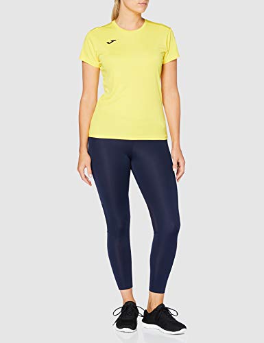 Joma Combi Woman M/C Camiseta Deportiva para Mujer de Manga Corta y Cuello Redondo, Amarillo (Yellow), L