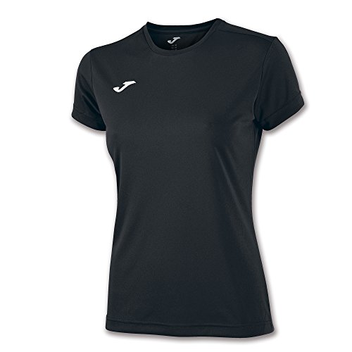 Joma Combi Woman M/C Camiseta Deportiva para Mujer de Manga Corta y Cuello Redondo, Negro (Black), XL