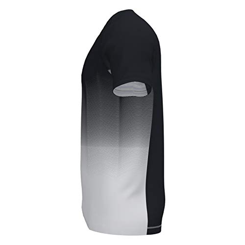 Joma Elite VII Camiseta Running Manga Corta, Hombre, Negro-Blanco, L
