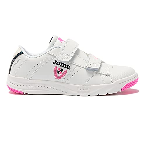 JOMA Play Jr 2152, Zapatillas de Deporte para Niña, Blanco/Marino/Rosa, EU 31