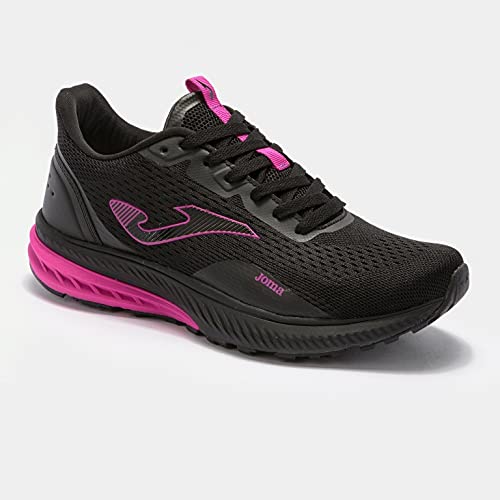 Joma Serie Boro Lady, Zapatillas de Atletismo Mujer, Negro-Fucsia, 37 EU