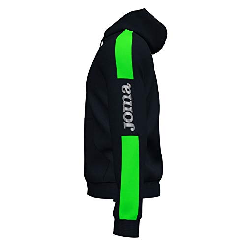 Joma Sudadera con Capucha Championship IV Negro Verde flúor, M