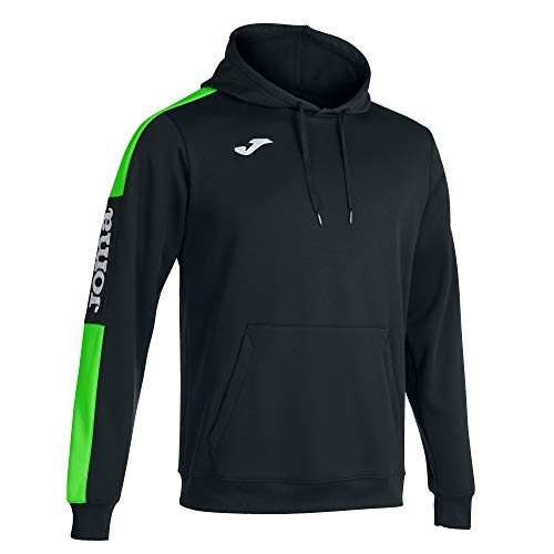 Joma Sudadera con Capucha Championship IV Negro Verde flúor, M