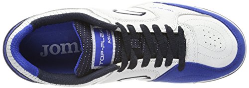 Joma Top Flex 720, Zapatillas de Fútbol Sala para Hombre, Blanco (Blanco/Marino), 44 EU