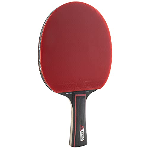 JOOLA Match Pro ITTF - Raqueta de Ping Pong (4 Estrellas, 1,8 mm), Color Negro y Rojo