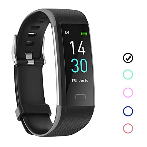 joyliveCY Fitness Tracker para Niños Impermeable IP68 Negra Pulsera Actividad Inteligente con Podómetro Pulsómetros Monitor de Sueño Contador de Caloría