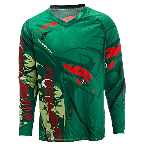 JPOJPO Ciclismo Jersey MTB camiseta manga larga bicicleta montaña motocicleta Bicicletas ropa anti-UV, forro polar verde con licencia oficial de star wars silent one crew., Small