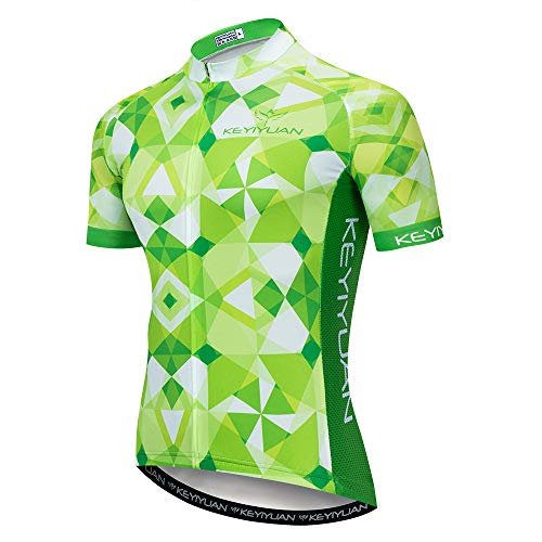 JPOJPO Maillot de manga corta para hombre, con 3 bolsillos traseros, camiseta de ciclismo con cremallera completa, forro polar verde con licencia oficial de star wars silent one crew., Medium