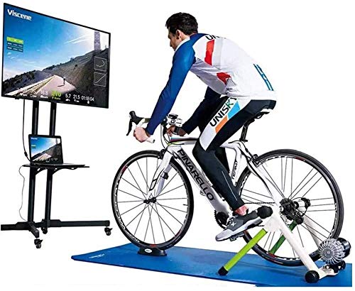 JSBVM Entrenador de Bicicleta de Interior Inteligente Compatible con Bluetooth y Ant + Entrenador de Ejercicios de Resistencia a fluidos Soporte de Bicicleta estacionario para Zwift