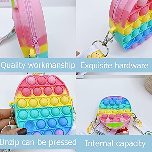 JTKDL Bolsa de Hombro con Burbujas de Empuje, Bolsa de Juguete sensorial Fidget, Bolsa de Juguete con hoyuelos Simple, Bolsas de Hombro sensoriales,A