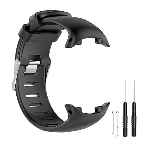 JTMM Correa para SUUNTO D4 / D4i Novo GPS Watch Banda de Reloj de Repuesto, Correa de Pulsera de Silicona Suave Smartwatch Bracelet Band con Herramientas de eliminación