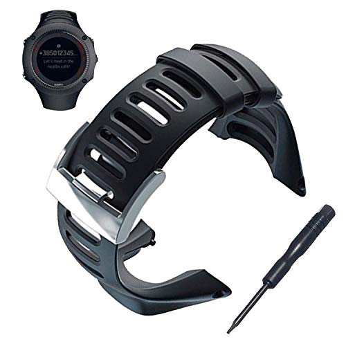 JTMM Kits de Repuesto de Correa de Reloj Suunto Ambit, Correa de Reloj de Goma Suave Correa de Reloj Ajustable Accesorios de Reloj para Suunto Ambit 1/2 / 2S / 2R / 3 Sport / 3 Run / 3 Peak