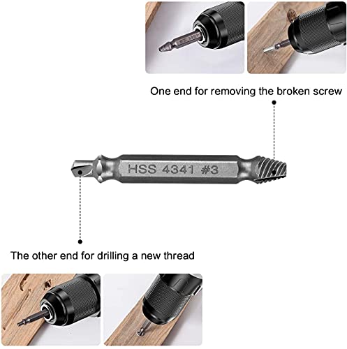 Juego de extractores de tornillos de 6 piezas, fácil de quitar Extractores de tornillos dañados y desgastados