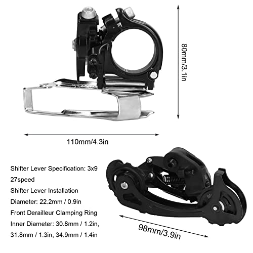 Juego de Palancas de Cambio Y Cambio de Bicicleta, 27 Velocidades, 3 X 9 Velocidades, Palancas de Freno de Bicicleta, Palanca de Cambio, Grupo de Cambio Delantero Y Trasero para Bicicleta de Montaña