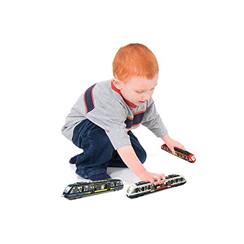 Juguete de tren, aleación de simulación deslizante Diecast Metal Vehículos Educación Cognitivo Juguete Cumpleaños para 3 4 5 6 7 años Niños (Blanco)