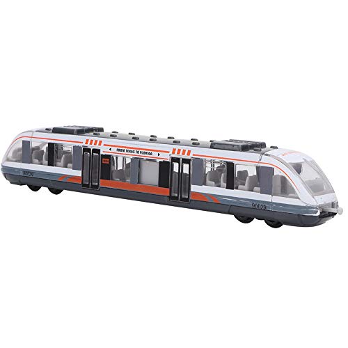 Juguete de tren, aleación de simulación deslizante Diecast Metal Vehículos Educación Cognitivo Juguete Cumpleaños para 3 4 5 6 7 años Niños (Blanco)