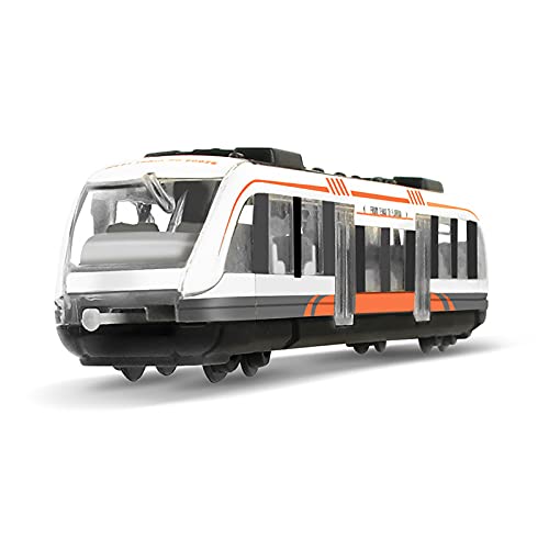 Juguete de tren, aleación de simulación deslizante Diecast Metal Vehículos Educación Cognitivo Juguete Cumpleaños para 3 4 5 6 7 años Niños (Blanco)