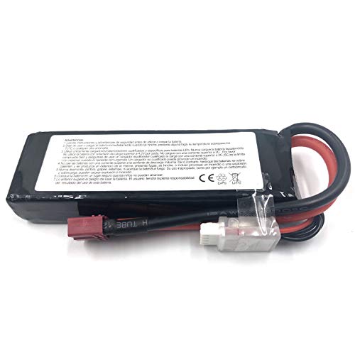 JUGUETECNIC │ Batería LiPo 3S 2200mah 11.1V 25C - 50C para Radiocontrol con Conector T Dean Especial para Helicoptero Avion Drone de Carreras Profesional Coche RC Conector Balanceo