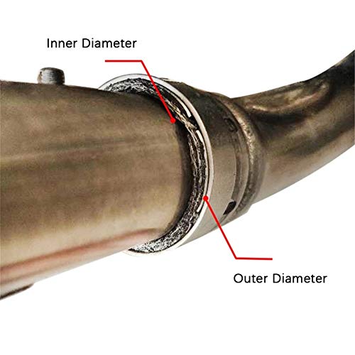 Junta para Junta de escape de motocicleta Junta de tubo de escape de motocicleta para bicicleta, Quad,Tubería de conexión de sellado tamaño exterior 35 38 39 40 41 42 43 45 46 48 50 60 mm